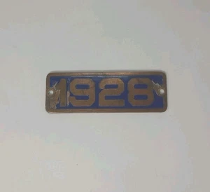 Fox Company Union Pacific Railroad Motor Car Metal Year Tag 1928 Original - Picture 1 of 2