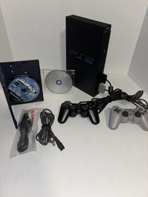 PlayStation 2 Console with Controllers, Games, Cables {Tested & Working}