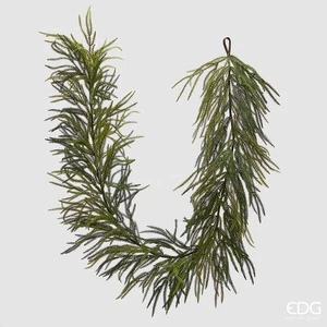 EDG Enzo De Gasperi Cryptomeria Festone di Natale L 210 Cm Green - Imagen 1 de 3