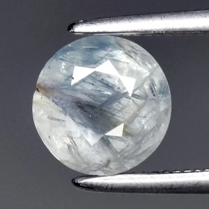 💎 1.58ct 6.5mm Round Natural Light Green Blue Sapphire - Heated, Tanzania Gem - Picture 1 of 4