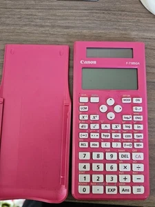 Scientific Calculator Canon F-718SGA Two-Way Power Solar Cell Pink Calculator - Picture 1 of 1