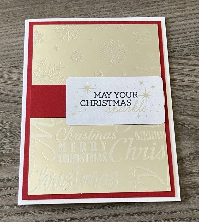 KIT DE TARJETAS HECHAS A MANO, Navidad, Stampin Up,, Rojo, Plata Foto 1 de 1