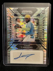 Junior Caminero 2024 Prizm Sensational Signatures Pulsar #132/199 (RC) - Rays - Picture 1 of 2