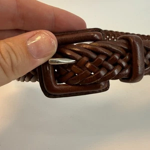 Ralph Lauren Golf braun geflochtener Ledergürtel Damen klein 80er 90er adrett sportlich - Bild 1 von 7