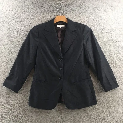 Abrigo Blazer Calvin Klein Mujer 14 Negro Rayas Manga Larga Informal Bolsillo Foto 1 de 4