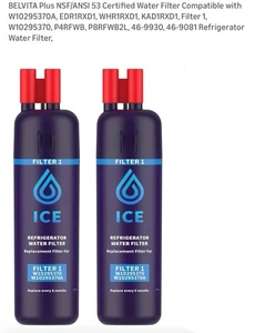 Ricambio filtro acqua frigorifero 2 pezzi VV10295370A KENMORE 469930 EDR1RD1 - Foto 1 di 9