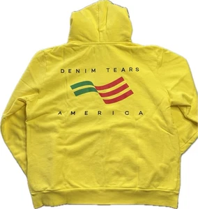 Denim Tears America Sportswear Reißverschluss Hoodie gelb Größe X-Large brandneu Angebot - Bild 1 von 8