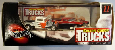 HOT WHEELS 100% PETERSEN'S CUSTOM TRUCK & CAR SET '57 RANCHERO & '32 FORD PICKUP - Image 1 of 4