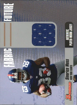 A1971- 2006 Bowman Fabric of the Future #FFSM Sinorice Moss B Jersey - NM-MT - Image 1 of 2