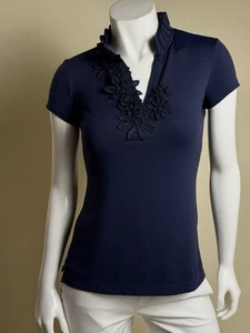 Camisa de golf Lilly Pulitzer Luxletic para mujer azul marino talla XS $118. (B.172) - Imagen 1 de 9