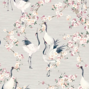 Grúa Arthouse Flor Papel Mural Natural Rosa Pájaro 924800 - Imagen 1 de 3