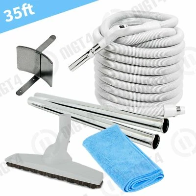 KIT DE PISO DE MADERA DURA ASPIRADOR CENTRAL - 35' manguera ligera con encendido/apagado Foto 1 de 4