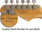 Custom Serial Number Waterslide Guitar Headstock Decal
