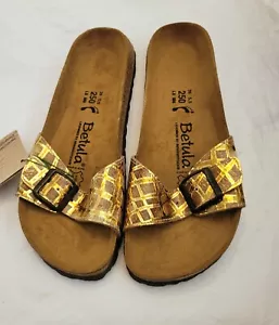 Birkenstock Betula Madrid, cuir doré, taille UK 5,5 EU39, coupe étroite - Photo 1/6