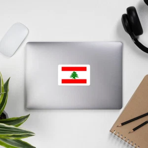 Libanon Flagge Libanesische Flagge Arabische Kunst Libanon Baumstolz Blasenfreie Aufkleber - Bild 1 von 10