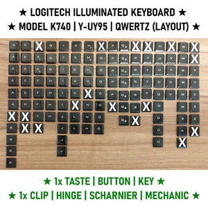 Logitech Keyboard Keyboard K740 Key Button Key + Clip Hinge Hinge Mechanism - Picture 1 of 1