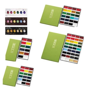 Kuretake Gansai Tambi 6 12 18 24 36 colors Japan Water pigment color - Picture 1 of 23