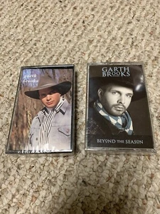 GARTH BROOKS Cassette Tape lot BEYOND THE SEASON & Debut NEW & SEALED - Picture 1 of 3