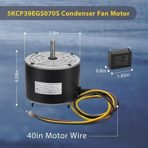 5KCP39EGS070S Condenser Fan Motor Replacement for Genteq Dayton Conditioner fan - Picture 1 of 7