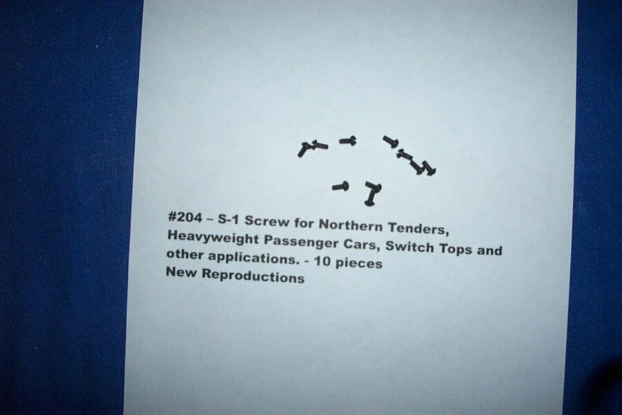 American Flyer Parts - Parafuso S-1 para vários usos - 10 peças #255 - Imagem 1 de 1