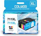 High-Yield 711XL Ink Combo Pack for HP DesignJet - Rich Colors & Durable - NEW