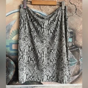 Norma Kamali stretchy jersey Snakeskin Print Skirt size large - Picture 1 of 4