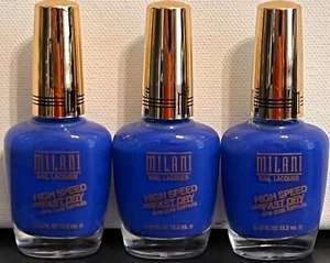 Milani Nail Lacquer #35 Blue Zoom Lot of 3 New Free Shipping - Picture 1 of 2