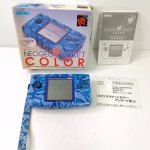 SNK Neo Geo Pocket Color Console Camouflage Blue With Box Tested working JP - Picture 1 of 9