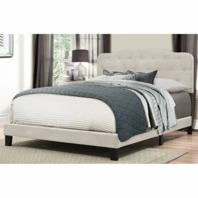 Hillsdale Nicole Upholstered King Panel Bed in Fog - Image 1 of 2