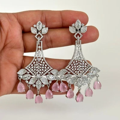 Simulated 48.52 TCW Multi Color & Shaped Gemstones Drop Dangle Women's Earrings - Image 1 of 4