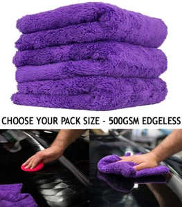 Edgeless Microfibre Towel | Bulk Cloths | Plush Buffing Polish Drying | 500GSM - Picture 1 of 24