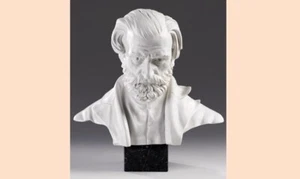 Scultura di Giuseppe Verdi cm 50 in polvere di alabastro Made in Italy - Imagen 1 de 1