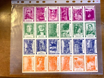 Brazilian Historical 1939 Worlds Fair (?) Amoco (?) (24) Stamp Sheet (#1) - Image 1 of 3