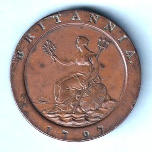 Great Britain.. 1797 George 111 - "Cartwheel" Twopence... aEF/gVF - Picture 1 of 2