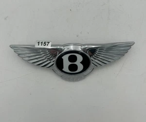BENTLEY Continental GT GTC 2003-2010 160mm Metálico PARRILLA DELANTERA INSIGNIA EMBLEMA OEM - Imagen 1 de 3