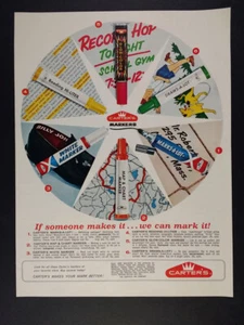 1963 Carter's Marks-A-Lot Glow Color White Markers vintage print Ad - Imagen 1 de 1