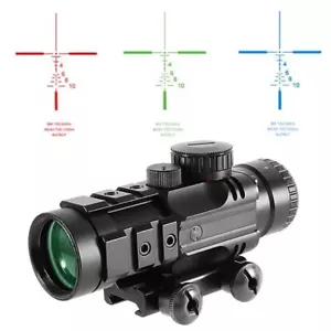 4X32 RGB Scope Optical Reticle Sight Tactical Rifle Scopes Red Green Blue Light - Picture 1 of 7