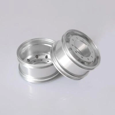 JDM 1/14 Metal Front Wheel hubs Wheel Rims for 1/14 RC Tractor Truck DIY Car - Image 1 of 4
