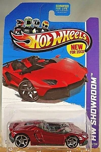 2013 Hot Wheels #180 Showroom-All Stars LAMBORGHINI AVENTADOR J Red Variant wOH5 - Picture 1 of 5