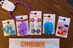 NWT GYMBOREE Hair Clips Barrettes Lot Sea Horses, Stars, Elephants, Pineapples - Picture 1 of 9