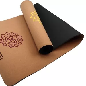 Cork Yoga Exercise Mat Eco Friendly Home Gym Fitness 6mm Multi Colour Printing - Picture 1 of 6