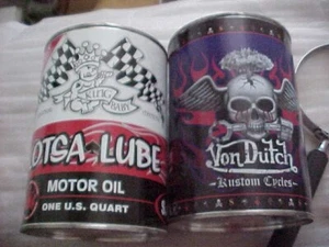 Oil Cans Vintage 1 Quart Tin Von Dutch, King Baby - Picture 1 of 6