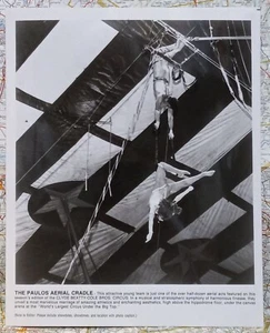 Clyde Beatty Cole Bros Circus The Paulos Aerial Cradle 8 X 10 Press Photo - Picture 1 of 1