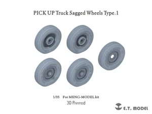 ETModel P35-162 1/35 PICK UP Truck Ruedas Caídas Tipo.1 Impreso en 3D Para Meng Kit - Imagen 1 de 11