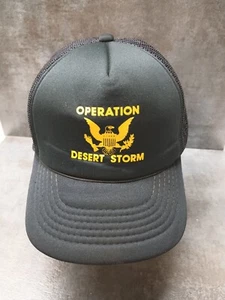 Operation Desert Storm Vintage Mens Trucker Hat Cap Military - Picture 1 of 8