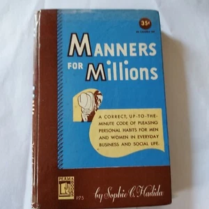 Manners for Millions  (1950) Sophie C. Hadida  Mini  Hardcover Permabooks - Picture 1 of 9