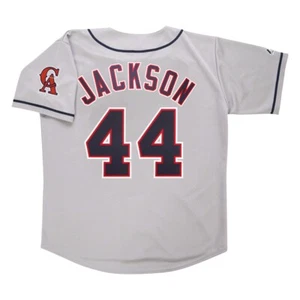 Reggie Jackson California Angels Grey Road Men's Throwback Jersey w/ Team Patch - Picture 1 of 4