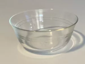 Tazza crema pasticcera vintage PYREX 3 anelli design vetro trasparente piatto ramekin 464 - Foto 1 di 13