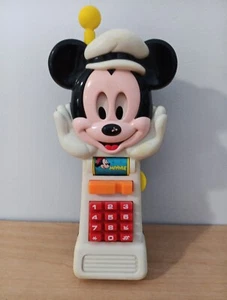 Disney Arco Mickey Mouse Phone Toy Vintage 10 Inch - Picture 1 of 11