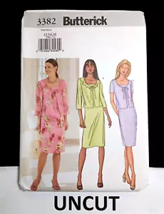 Abito dritto giacca sfoderata BUTTERICK UNCUT modello 3382 miss taglia 12-14-16 - Foto 1 di 8